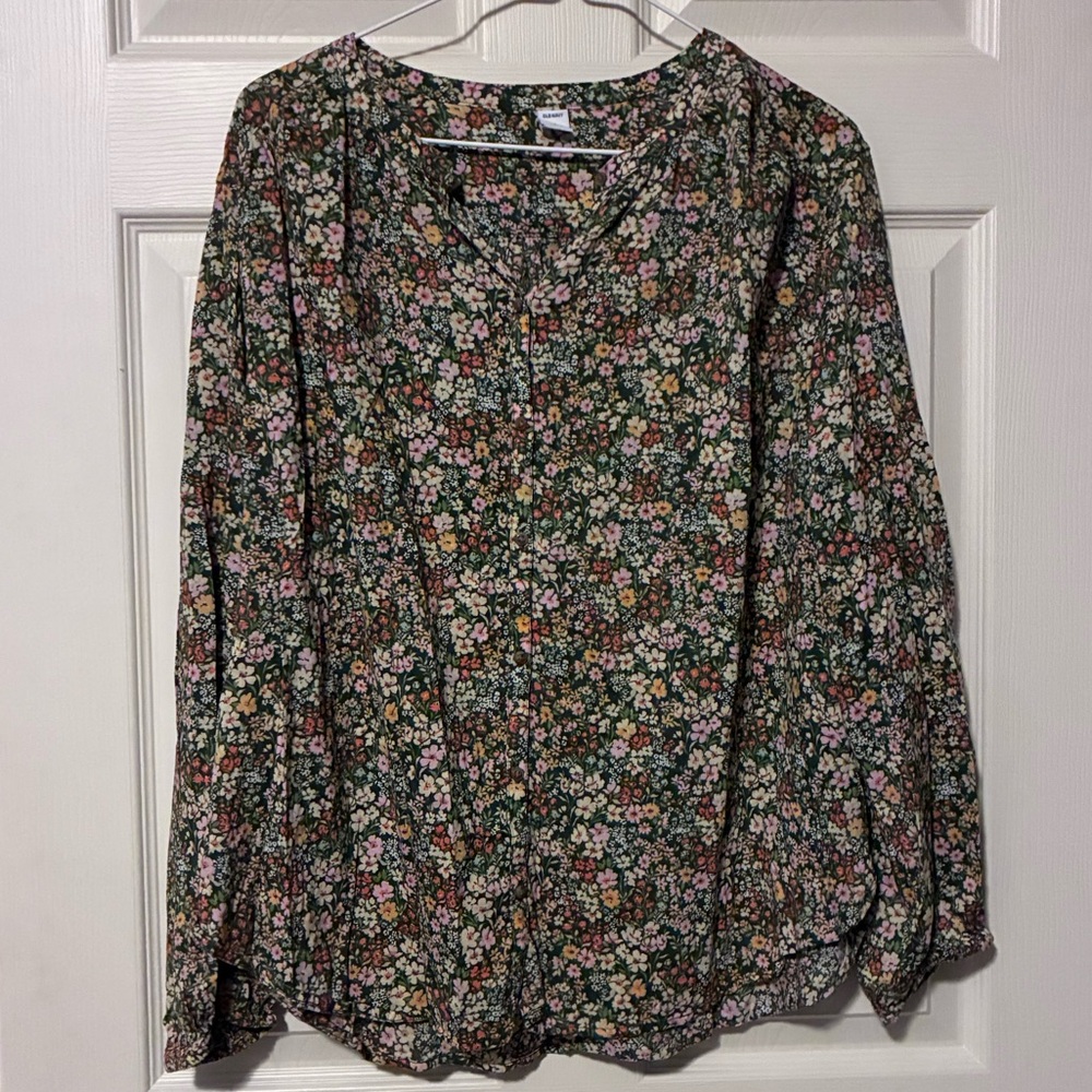 Old Navy Multicolor Floral Blouse